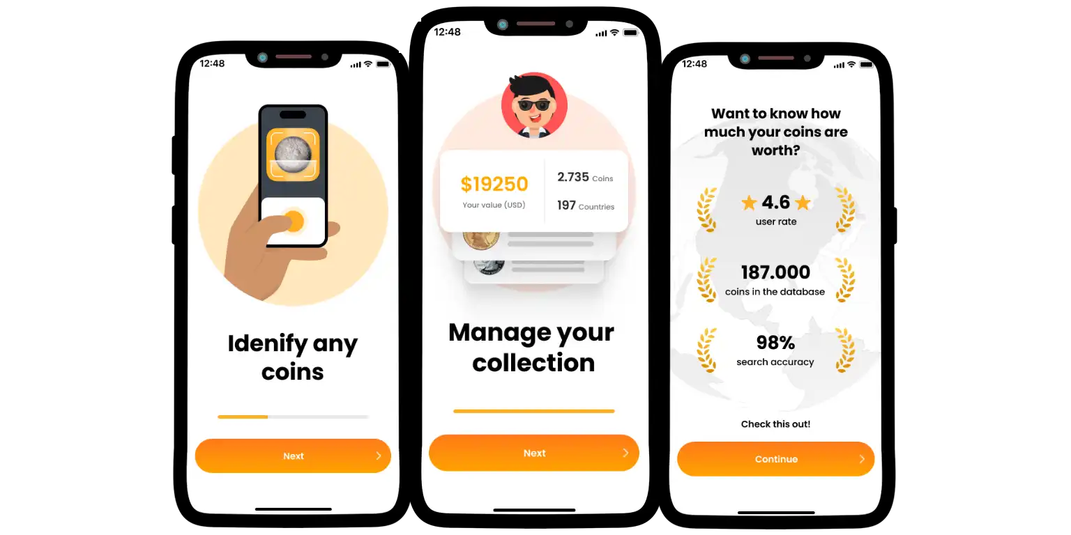 Coin ID Scanner features